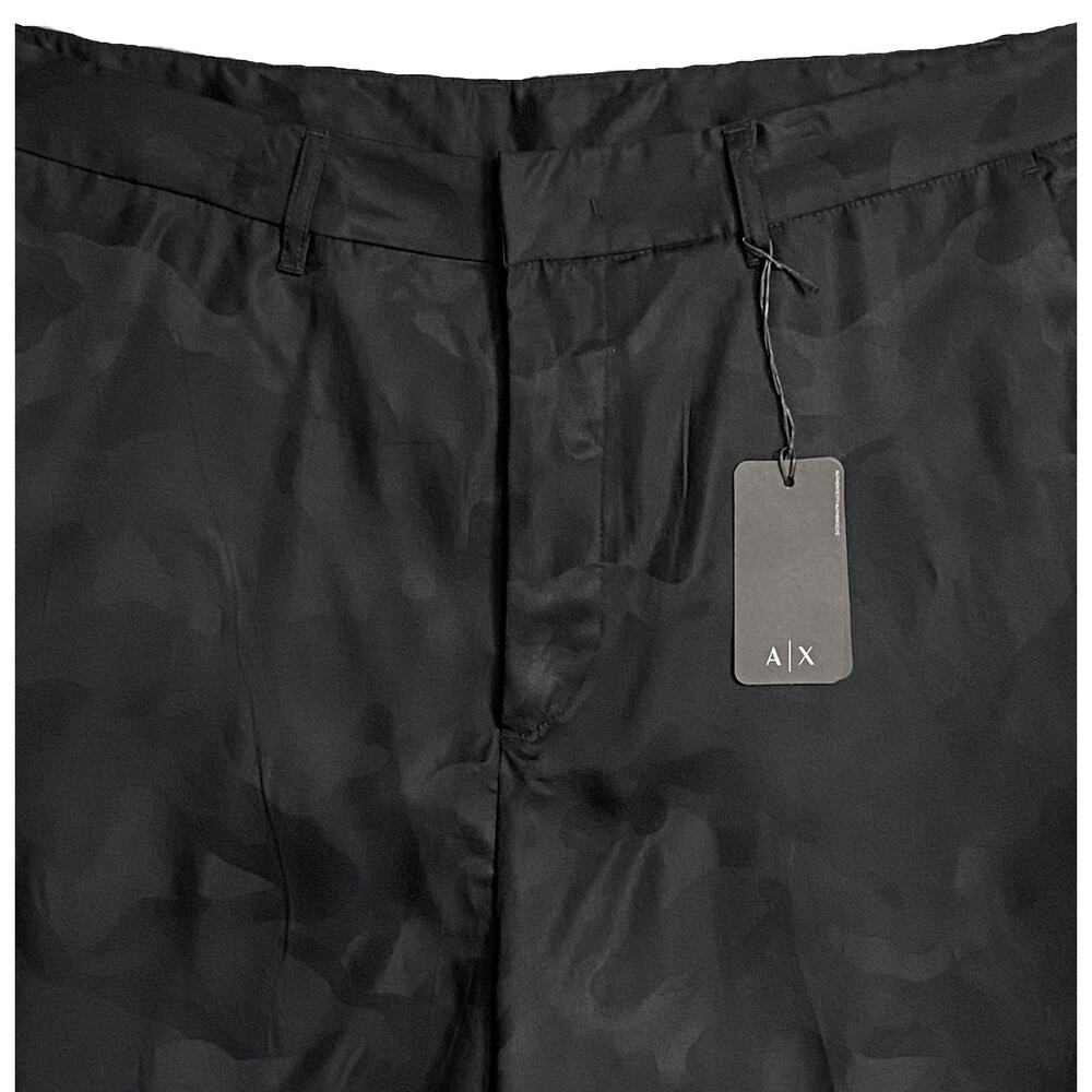 Armani Exchange Shorts Men's 34W Black Camo Lyocell Shorts 9" Inseam NEW - Picture 2 of 13